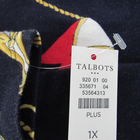 NWT TALBOTS Nautical Print Top Plus Size 1X - Picture 12 of 13